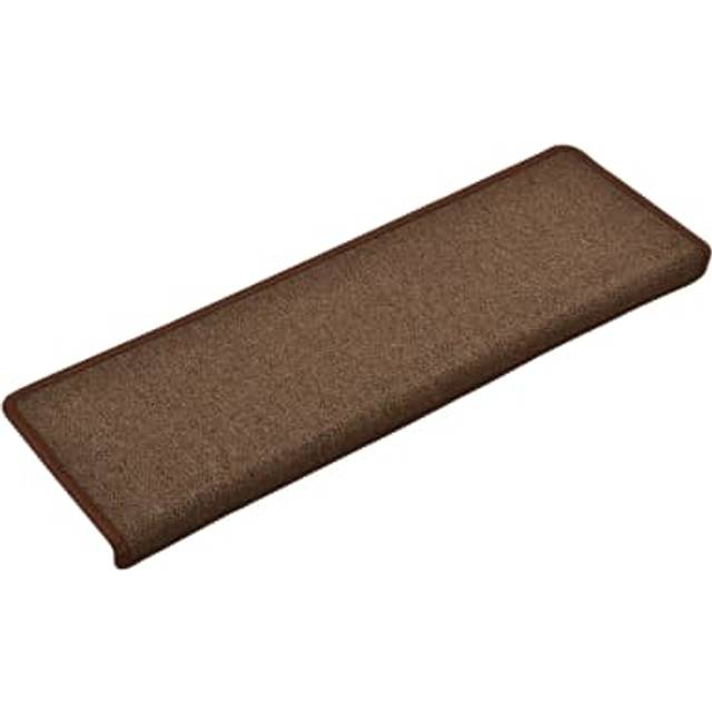 Trappstegsmattor 15 st 65x21x4 cm brun