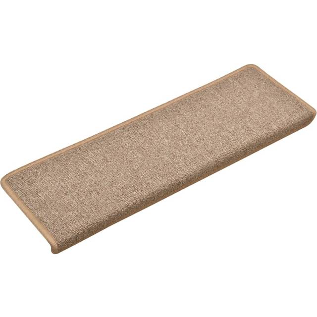 vidaXL Carpet Stair Treads 15 pcs 65x21x4 cm Light Brown
