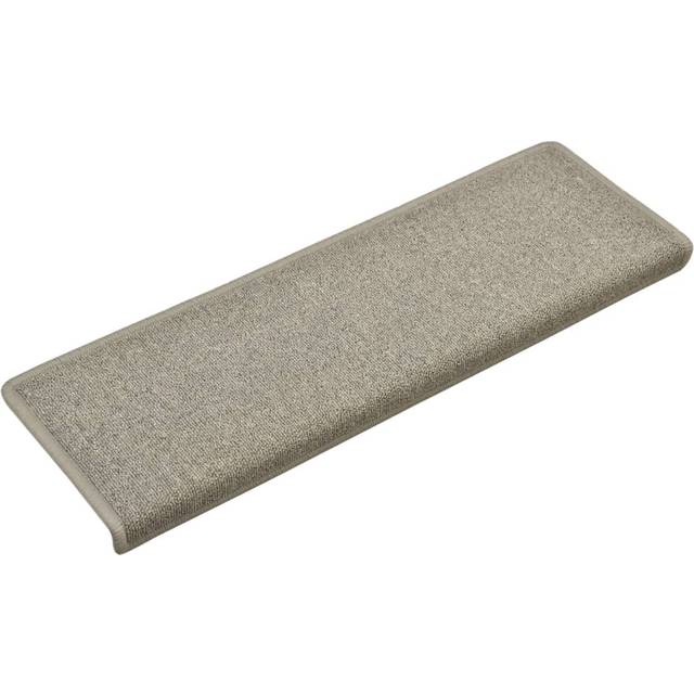 vidaXL Carpet Stair Treads 15 pcs 65x21x4 cm Light Grey