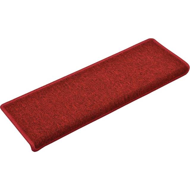 vidaXL Carpet Stair Treads 15 pcs 65x21x4 cm Red