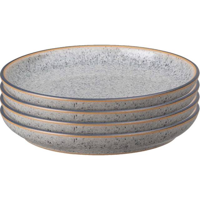 Denby Studio Grey Set Of 4 Small Coupe Plates