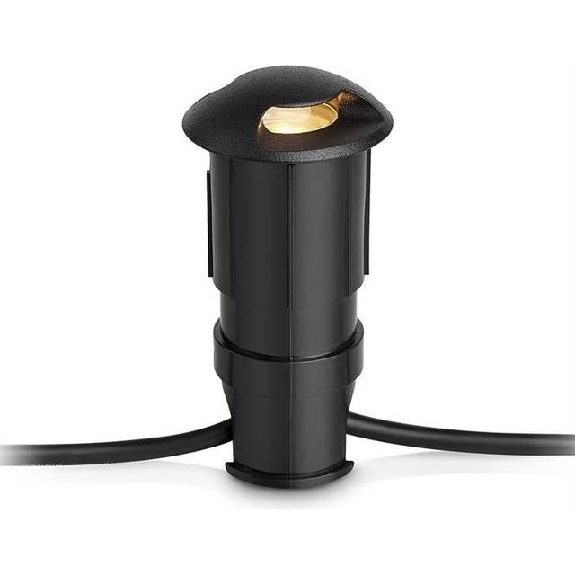 Garden 24V LED Domed Ground Light - Black