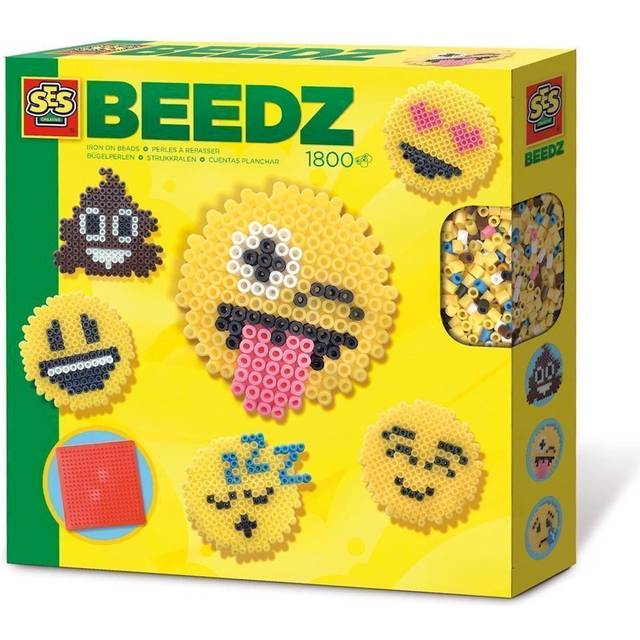 Ses Creative Children's Beedz Emoticons Iron-On Beads Mosaic Set 1800 Iron- 06231