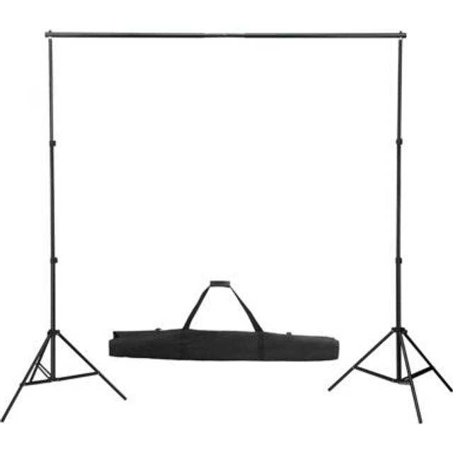 vidaXL Telescopic Background System 155-300 cm - Black
