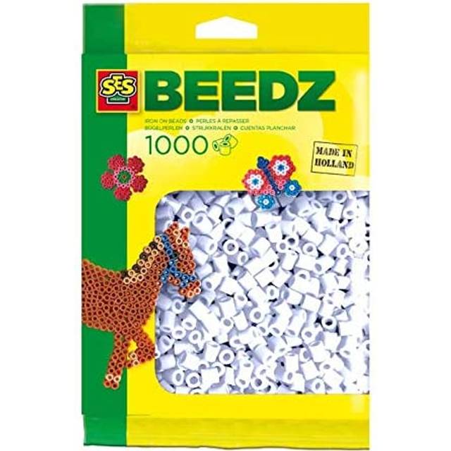 ironing beads Beedzplastic 1000 pieces white
