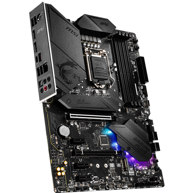 MSI MPG Z490 GAMING PLUS Motherboard 'ATX, LGA1200, DDR4, LAN, USB 3.2 Gen2, Type C, M.2, DisplayPort, HDMI, Pre-installed I/O Shield, RGB Mystic Light, Gen 4 Ready, 10th Gen Intel Core'