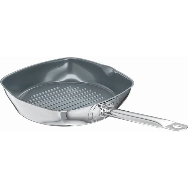 Green Life 24cm Grill Pan - Grey (24cm W X 6cm H)