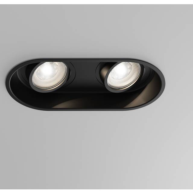 Astro Minima Round Twin Adjustable Matt Black GU10 Downlight