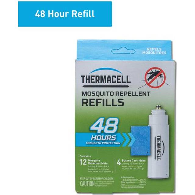 Thermacell Mosquito Repellent Refill Pack - 4 x Butane Cartridge & 12 x Repellent Mats