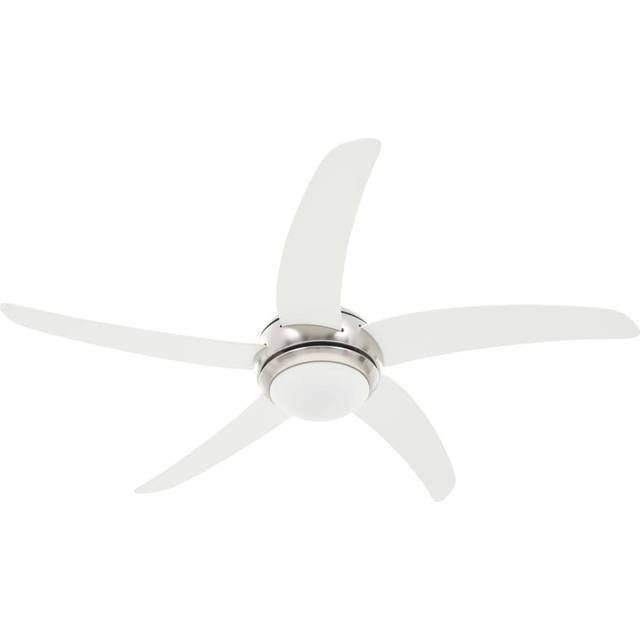 vidaXL Ornate Ceiling Fan with Light 128 cm White