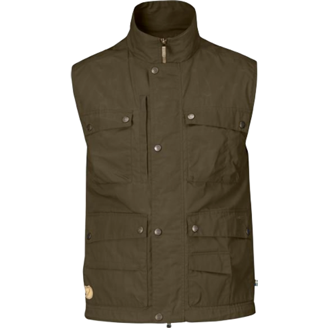 FJÄLLRÄVEN Abisko vadderad väst för män M ärmlös väst grön (Dark Olive) M