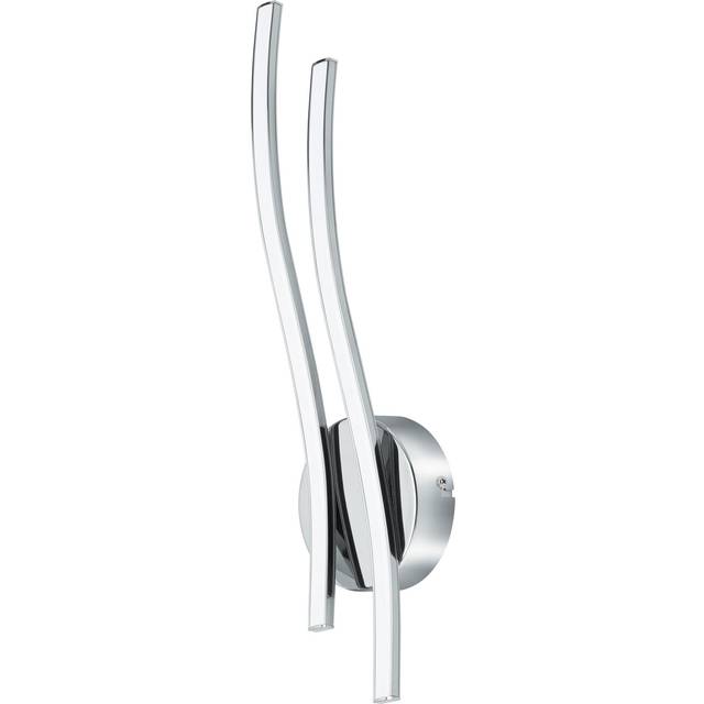 EGLO Valmora Curved Wall Light - White & Chrome | TJ Hughes