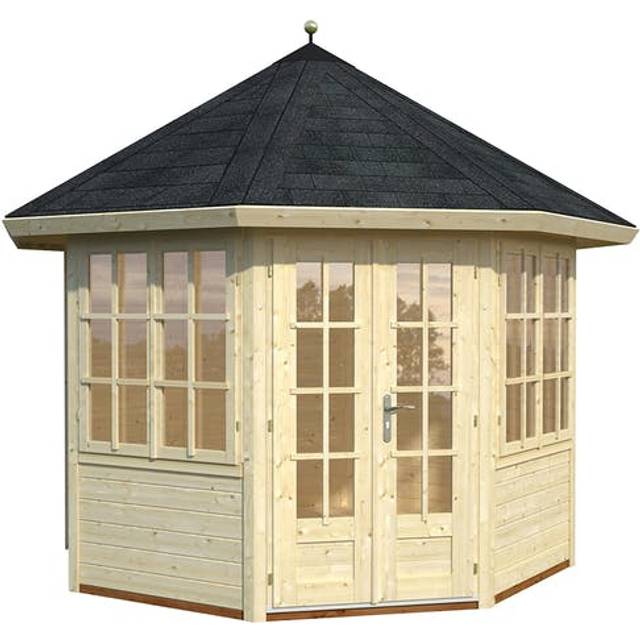 Palmako Veronica 2.9m x 2.9m Log Cabin (28mm) - 2 Windows