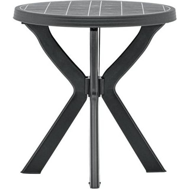 vidaXL Bistro Table White Ø70 cm Plastic
