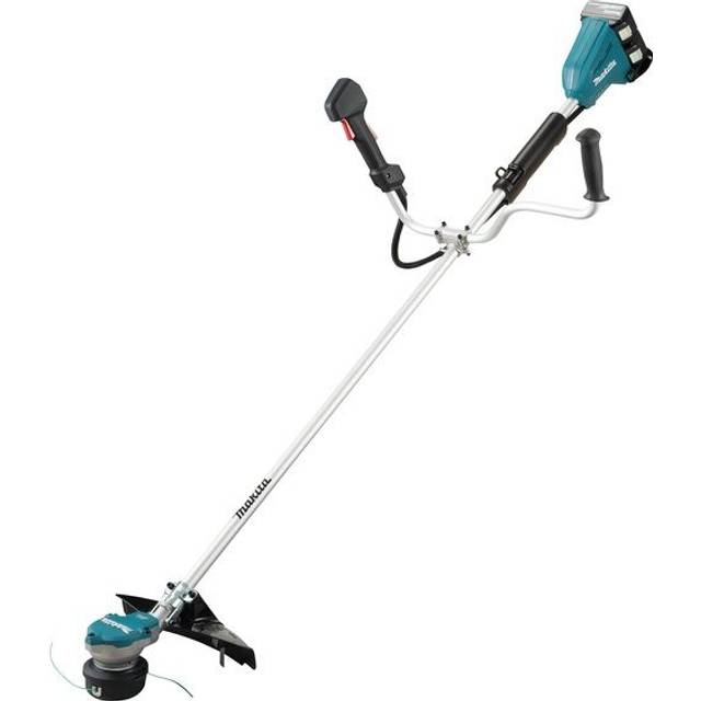 Makita DUR368A Twin 18v LXT Cordless Brushless Brush Cutter 350mm 2 x 5ah Li-ion Battery Charger
