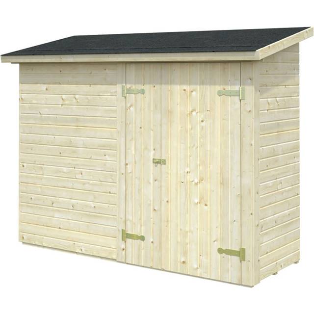 Förråd Palmako Leif För Väggmontering Obehandlad 2,2M²