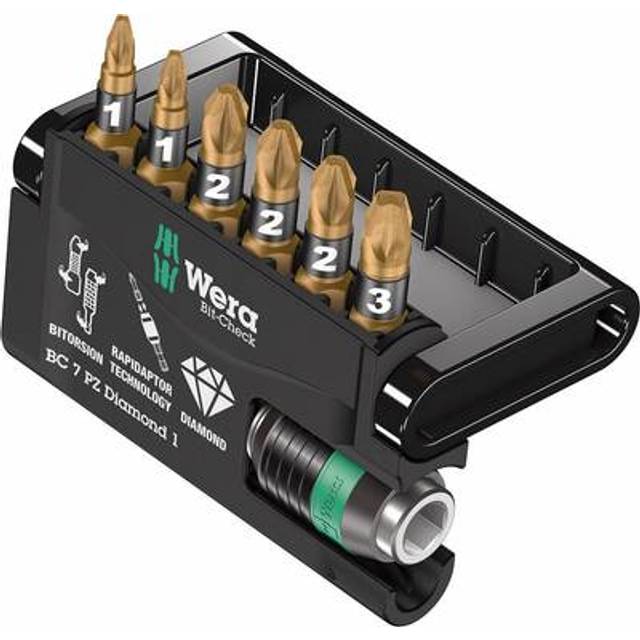Wera 05057412001 Bit-Check 7 PZ Diamond 1 Set, 7 Piece