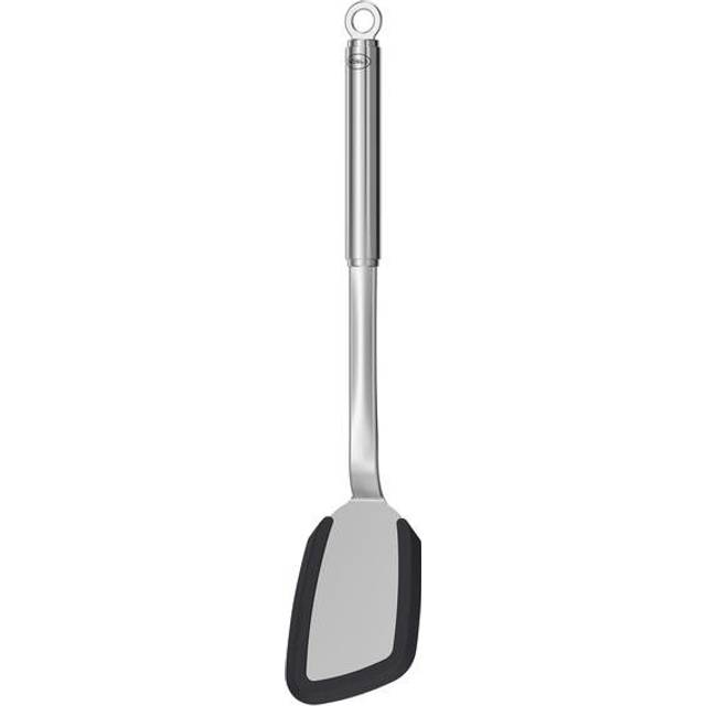 Rösle turner with round handle - stainless steel with silicone edge