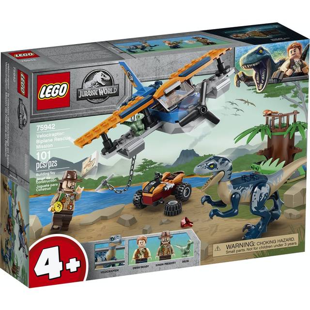 LEGO Jurassic World Velociraptor: Biplane Rescue Mission 75942