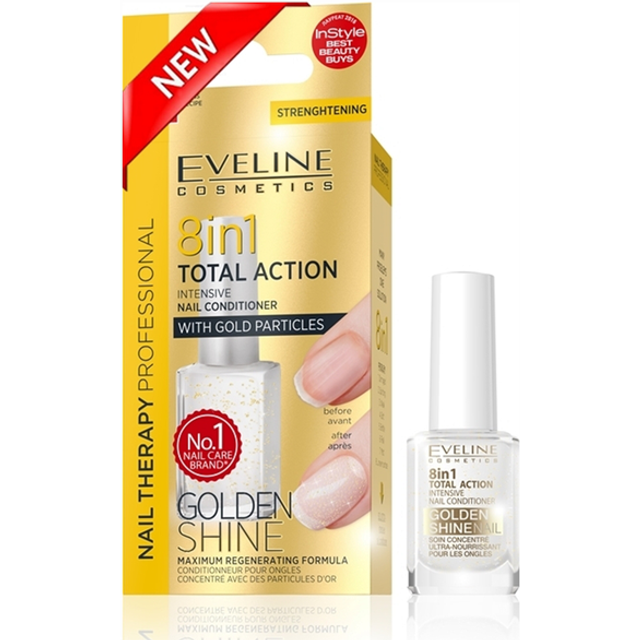 Eveline Nail Conditioner 8in1 12 ml (Blue White) Gold by Eveline