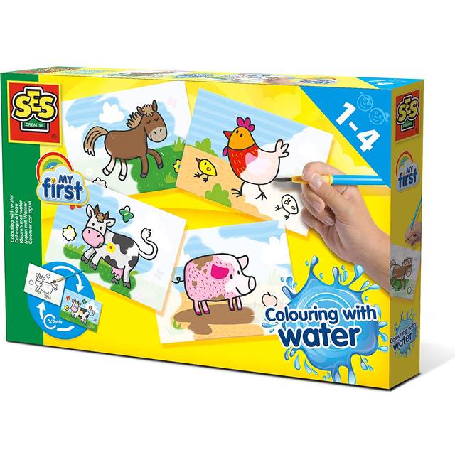 SES Creative Mitt Första Måla Med Vatten-set Med Bondgårdsdjur 12 months - 4 years      Unisex