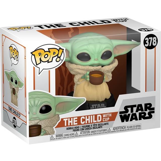 Funko Pop Vinyl Star Wars Mandalorian The Child With Cup 378 - Multi-colour - White