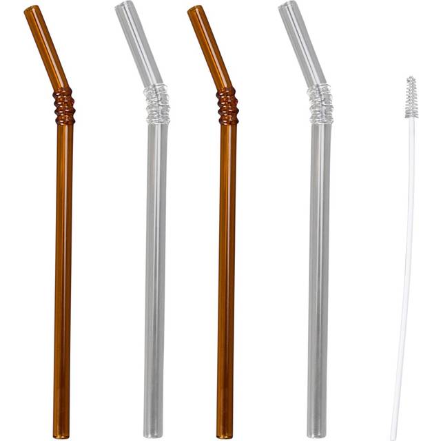 Byon Smile Sugrör 4-pack Klar-Brun