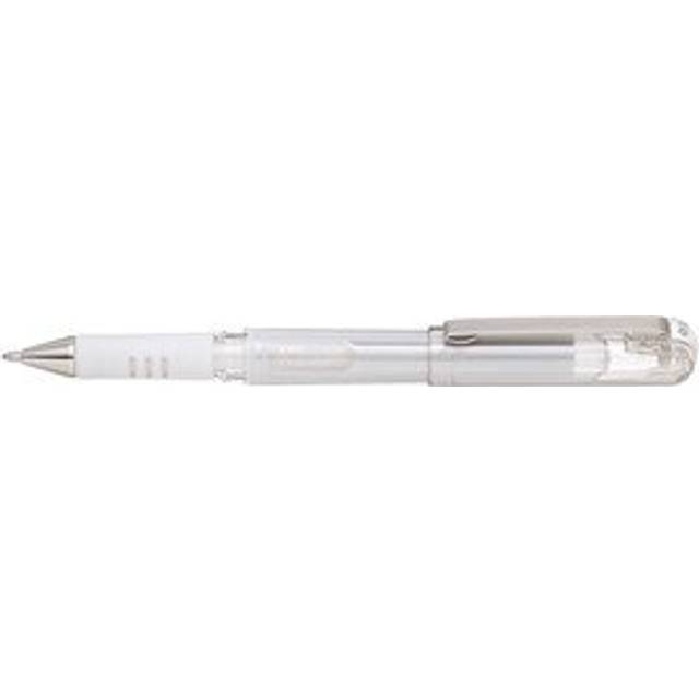 Pentel 1.0mm Tip Hybrid Gel Grip Dx Ultra Smooth Pigment Ink Pen with Chunky Barrel - White (Pack of 12)