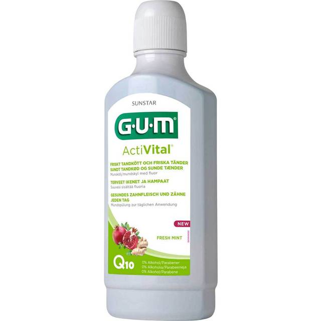 Sunstar gum activital sundt tandkød og sundere tænder q10 fresh mint 500ml