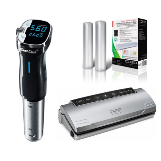 Steba - SousVide set med vakuummaskin & tillbehör silver