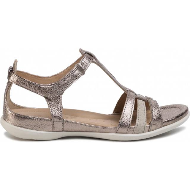 ECCO Flash dam Platt sandal, Grå varm grå metallisk månkjol, 35 EU
