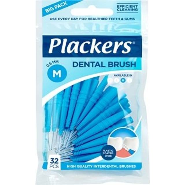 32 st. Space borstar Plackers Dental 0,6 mm Brush 3 BL&amp;Aring;