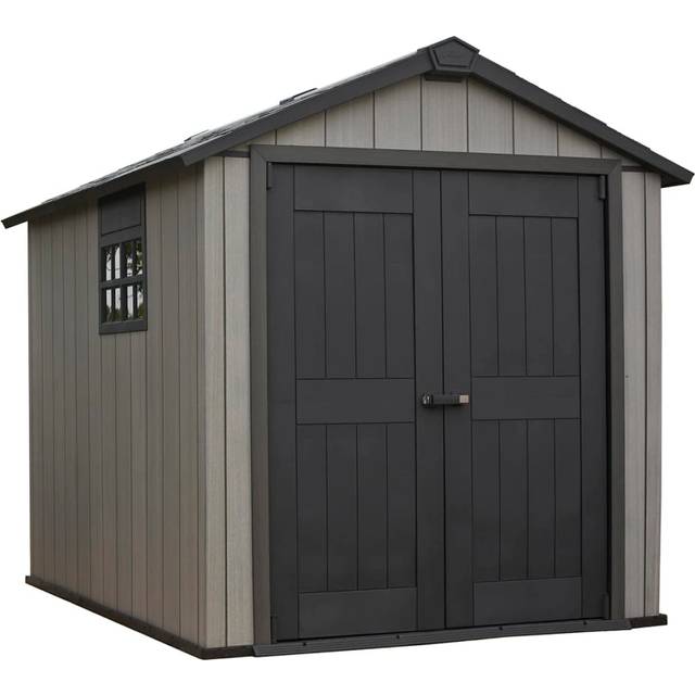 Keter Oakland 7' 6'' x 9' Shed - Grey, Grey