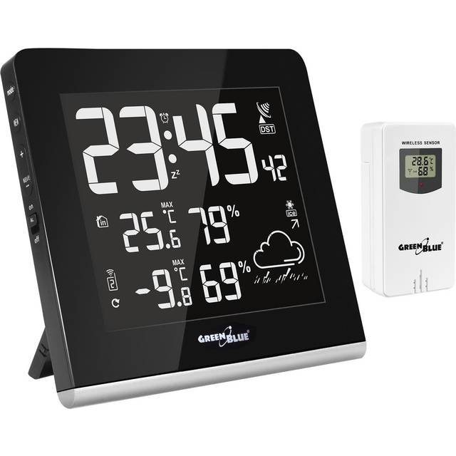 Wireless Weather Station Dcf Lcd Va Hygrometer Temperatureoutdoorindoorsensor