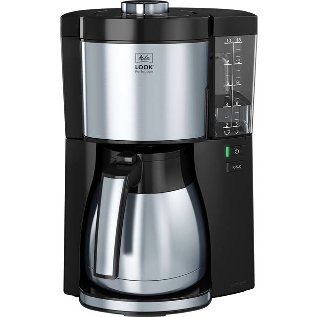 Melitta Look V Therm Perfection 1025-16, kaffebryggare med detaljer i rostfritt stål, svart