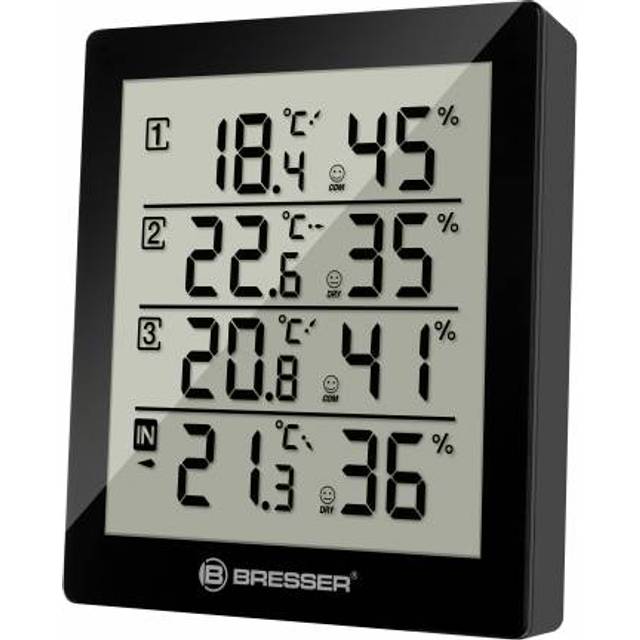 BRESSER 7000020CM3000 Termometer, Svart, 10.4 x 2.5 x 12 cm
