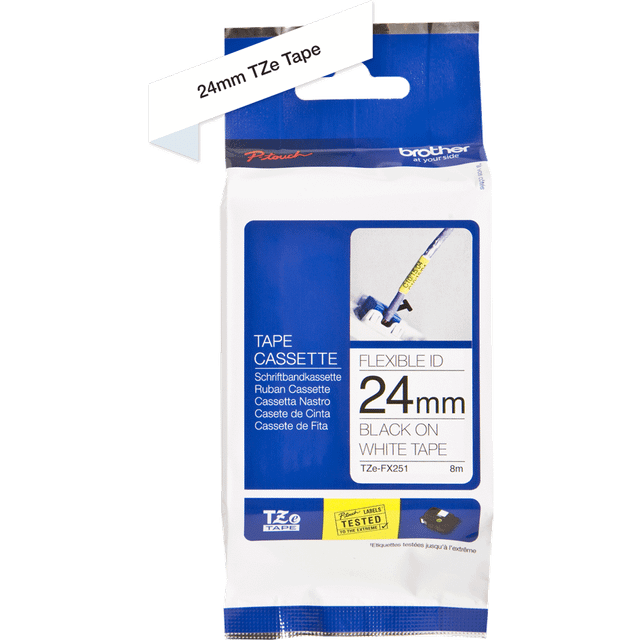 Brother TZE-FX251 P-Touch Ribbon, 24mm x 8m