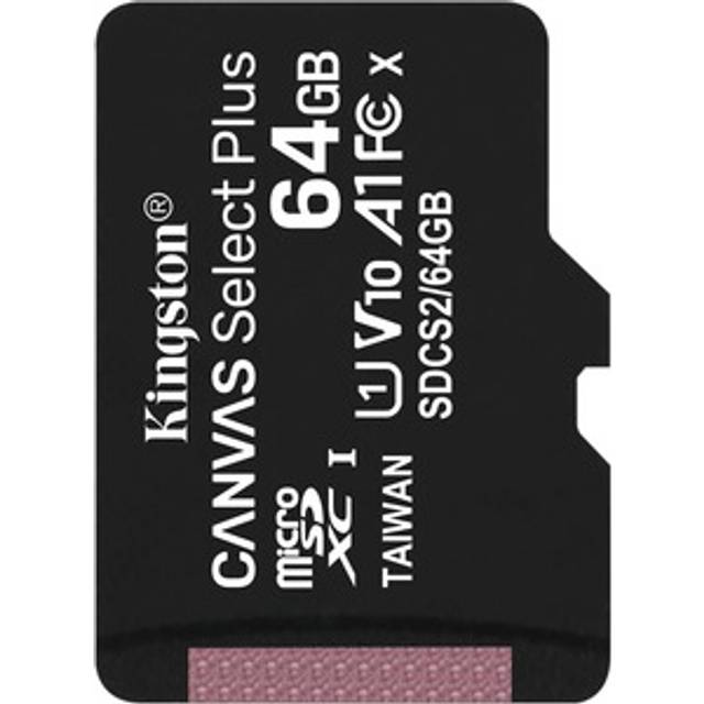 Kingston Canvas Select Plus - Flash-minneskort - 64 GB - A1 / Video Class V10 / UHS Class 1 / Class10 - mikroSDXC UHS-I