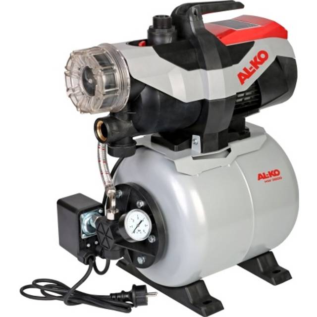 AL-KO Husvattenverk 3600 Easy (850 W motoreffekt, 3 600 l/h max. Flödeskapacitet, 38 m max. Stödhöjd, 17 l tryckpanna)