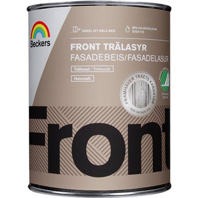 Beckers Trälasyr, Front halvmatt, 1L, Färglös