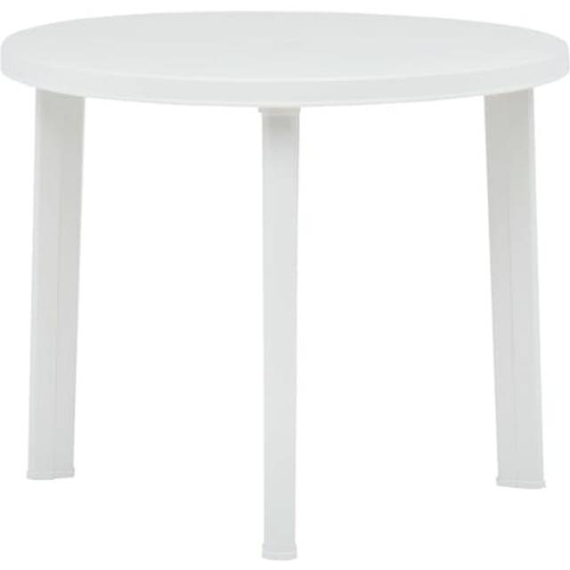 vidaXL Garden Table White 89 cm Plastic
