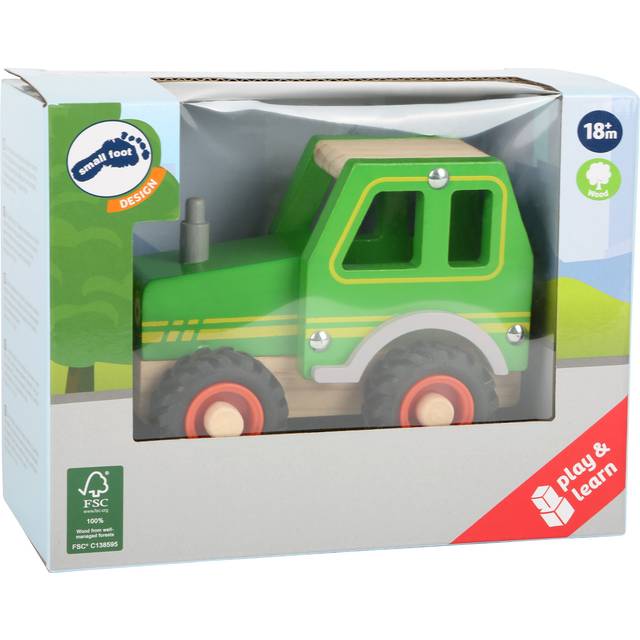 FSC® Wooden Tractor for Children, SMALL FOOT® green