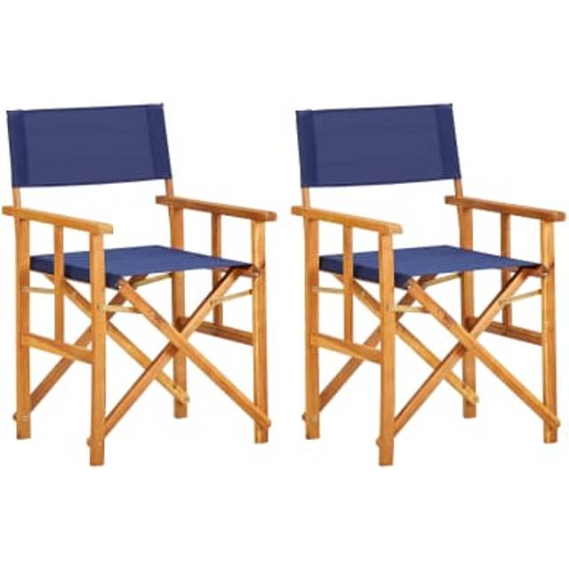 Director's Chairs 2 pcs Solid Acacia Wood Vidaxl