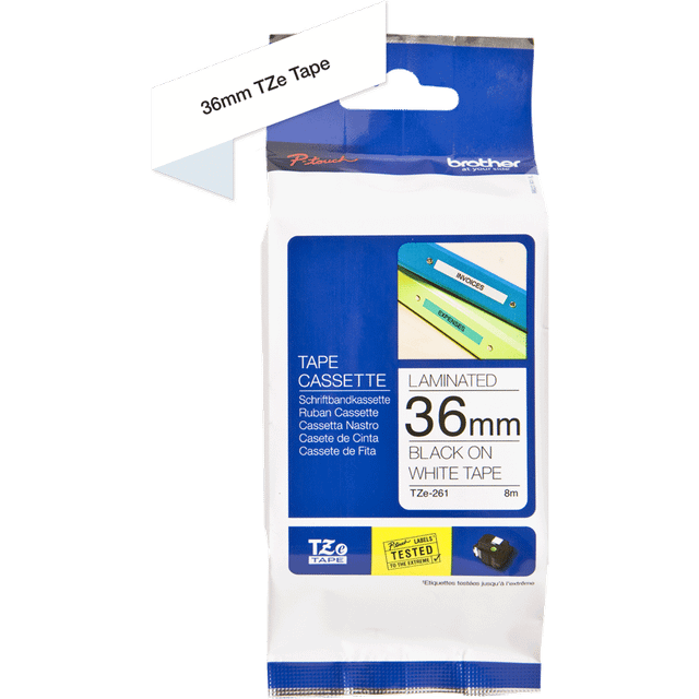 Brother Supplies Gloss Laminated Labelling Tape - 12mm, red/clear