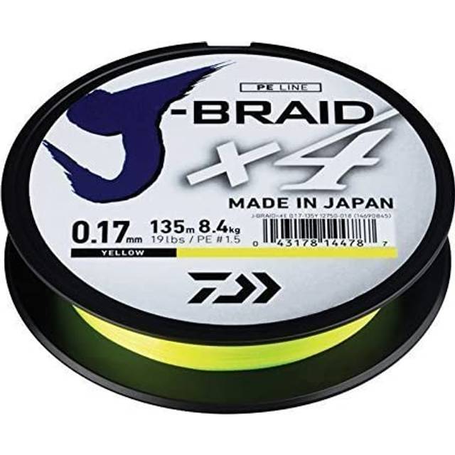 Daiwa J-Braid X4 0.15mm 135m Yellow -
