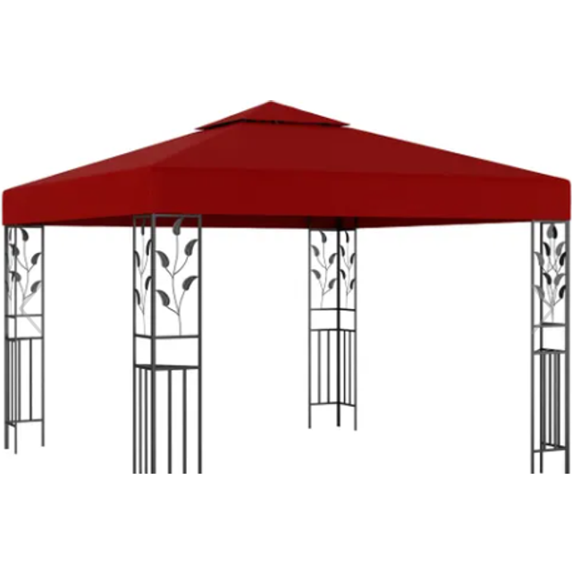 vidaXL Gazebo 3x3 m Wine Red