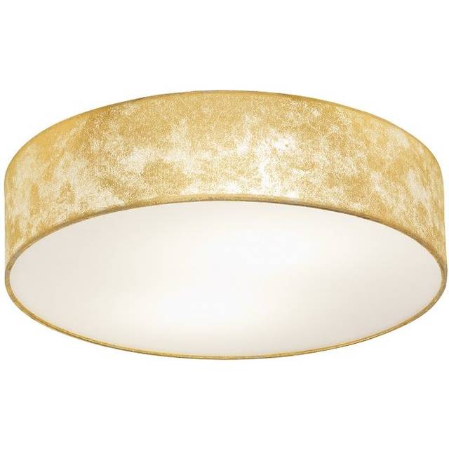 Eglo Textured Gold Fabric Ceiling Light, Gold
