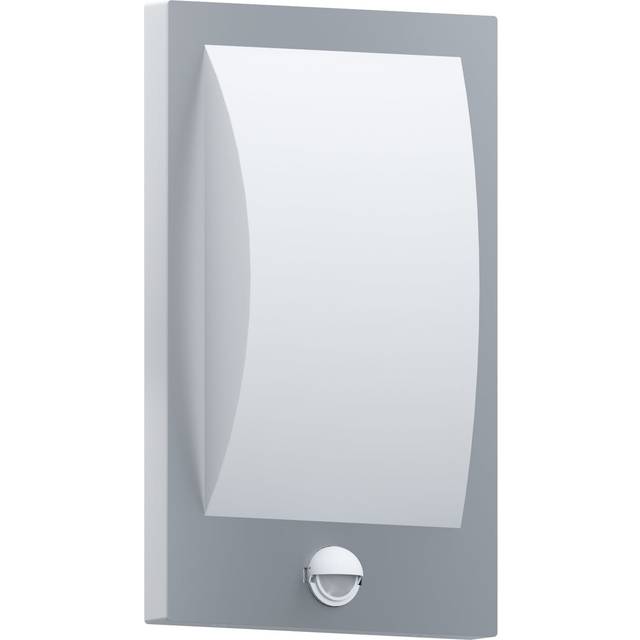 Eglo - Verres - 1 Light Outdoor Flush Wall Light with pir Motion Sensor Stainless Steel, White IP54, E27