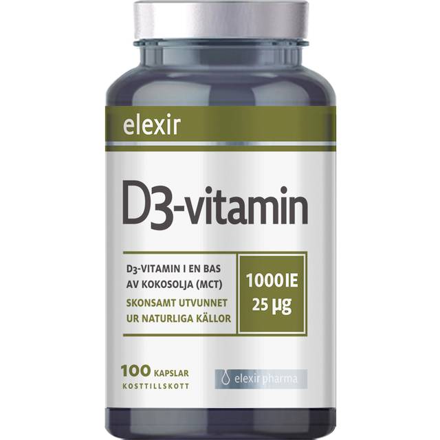 Elexir D3-vitamin 1000 IE 25μg 100 kapslar