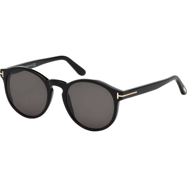 Tom Ford Ian-02 FT 0591/S 01A, ROUND Sunglasses, UNISEX, available with prescription - Black